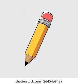 A Pencil cartoon illustration isolated on a light background