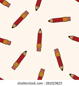 pencil , cartoon seamless pattern background