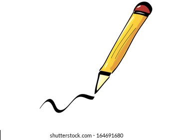 Pencil cartoon sketch doodle hand drawn vecor illustration