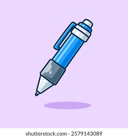 Pencil Cartoon Vector Icon Illustration. Education Object Icon Concept Isolated Premium Vector. Flat Cartoon Style