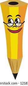 Pencil cartoon vector illustration