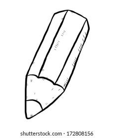 pencil / cartoon vector and illustration, black and white, hand drawn, sketch style, isolated on white background.