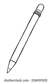 pencil / cartoon vector and illustration, black and white, hand drawn, sketch style, isolated on white background.
