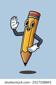 Pencil cartoon vector image, for children's book covers, children's illustration images.