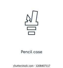 Pencil case concept line icon. Linear Pencil case concept outline symbol design. This simple element illustration can be used for web and mobile UI/UX.