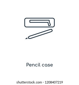 Pencil case concept line icon. Linear Pencil case concept outline symbol design. This simple element illustration can be used for web and mobile UI/UX.
