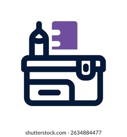 pencil case duotone icon. Sleek and modern vector icon for websites, mobile apps, marketing materials, and corporate design. Fully scalable and ready to use.