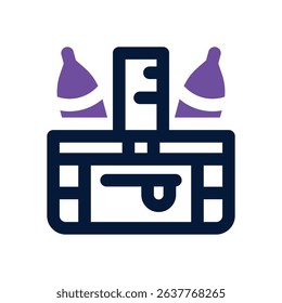 pencil case duotone icon. Sleek and modern vector icon for websites, mobile apps, marketing materials, and corporate design. Fully scalable and ready to use.