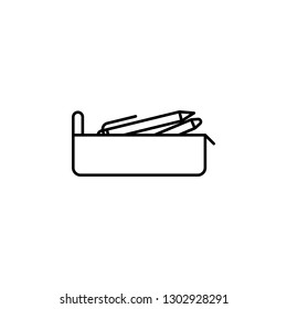 pencil case, education icon. Element of education illustration. Signs and symbols can be used for web, logo, mobile app, UI, UX