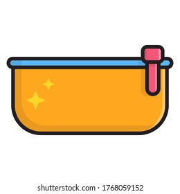 pencil case filled outline icon