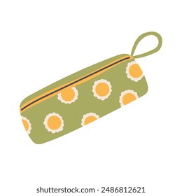 Pencil case flat icon isolated on white background. Vector illustration.