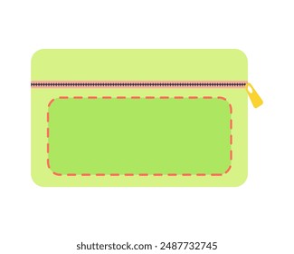 Pencil case in flat stile isolated on white background Vector illustration EPS 10