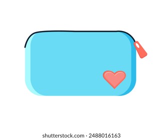 Pencil case in flat stile isolated on white background Vector illustration EPS 10