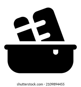 icono del estuche de lápiz con color negro