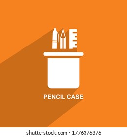 pencil case icon, Business icon vector