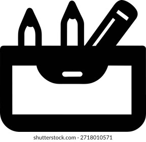 Pencil Case Icon Design Art Supplies