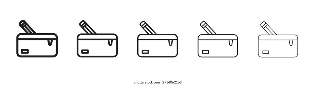 Lápis caso ícone design, logotipo, aplicativo, IU. Ilustração vetorial, EPS
