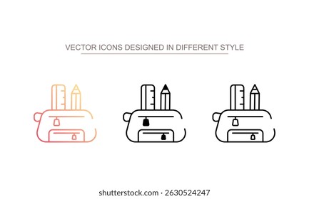 Lápis Caso ícone design com branco fundo stock ilustração