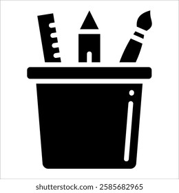 Pencil Case Icon Element For Design