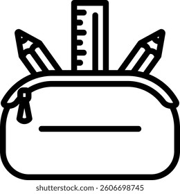 Pencil Case Icon Element For Design