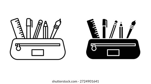 Pencil case icon graphic design. Vector icon illustrations