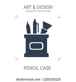 pencil case icon. high quality filled pencil case icon on white background. from art collection flat trendy vector pencil case symbol. use for web and mobile