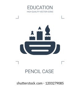 pencil case icon. high quality filled pencil case icon on white background. from education collection flat trendy vector pencil case symbol. use for web and mobile