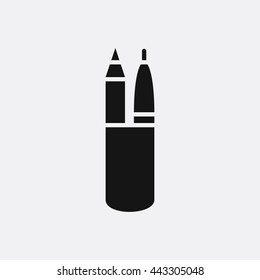 Pencil case icon illustration isolated vector sign symbol