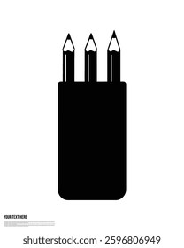 Pencil case icon isolated on white background, flat design. Vector illustration.
