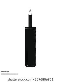 Pencil case icon isolated on white background, flat design. Vector illustration.