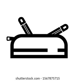 pencil case icon isolated sign symbol vector illustration - high quality black style vector icons
