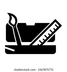 pencil case icon isolated sign symbol vector illustration - high quality black style vector icons
