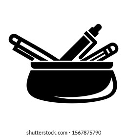 pencil case icon isolated sign symbol vector illustration - high quality black style vector icons
