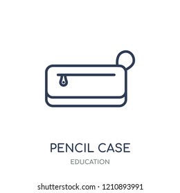 Pencil case icon. Pencil case linear symbol design from Education collection.