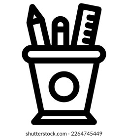pencil case icon or logo isolated sign symbol vector illustration - high quality black style vector icons
