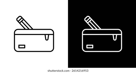 Pencil case icon outline collection for web design