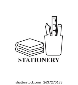 pencil case icon , stationery icon
