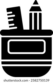 Pencil Case Icon Symbol Art Sign