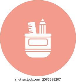 Pencil Case Icon Symbol Art Sign