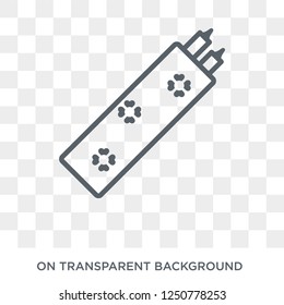 Pencil case icon. Trendy flat vector Pencil case icon on transparent background from E-learning and education collection. High quality filled Pencil case symbol use for web and mobile