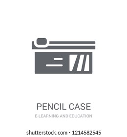Pencil case icon. Trendy Pencil case logo concept on white background from E-learning and education collection. Suitable for use on web apps, mobile apps and print media.