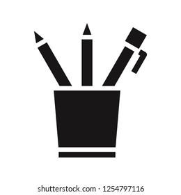 Pencil case icon vector