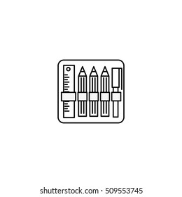 pencil case icon- vector illustration.