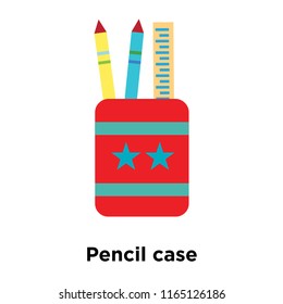 Pencil case icon vector isolated on white background, Pencil case transparent sign , colorful equipment symbols