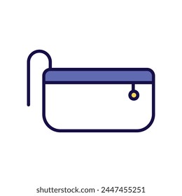 pencil case icon with white background vector stock illustration