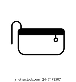 pencil case icon with white background vector stock illustration