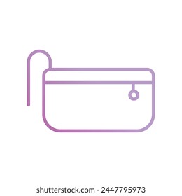 pencil case icon with white background vector stock illustration