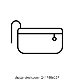 pencil case icon with white background vector stock illustration