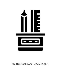 pencil case icon for your website, mobile, presentation, and logo design.