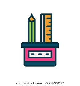 Bleistift-Gehäuse Symbol für Ihre Website, Handy, Präsentation und Logo-Design.